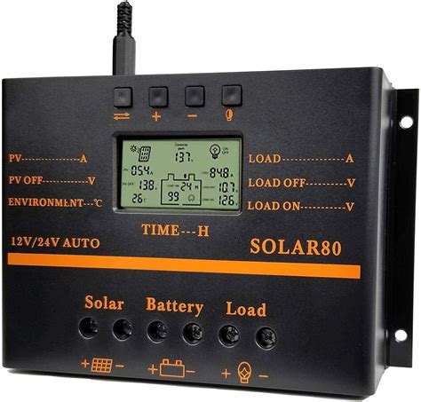 Lcd Display Current 80a Solar Charge Controller Solar Panel Battery