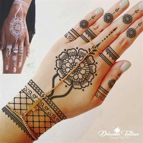 36 Henna Hand Tattoo Stickers