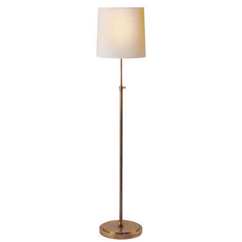Bryant Floor Lamp In Hand Rubbed Antique Brass With Natural Paper Shade