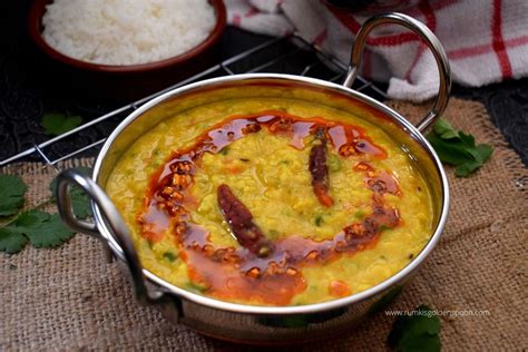 Moong Dal Tadka Restaurant Style Yellow Lentils Soup Rumkis Golden Spoon