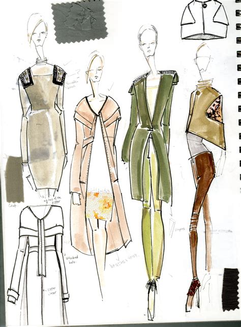 Fashion Sketchbook Fashion Design Sketches Fabric Swatches And