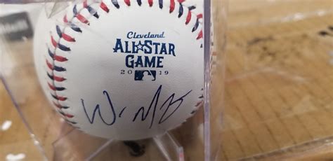 Whit Merrifield Autographed 2019 All Star Game Baseball 69 Free