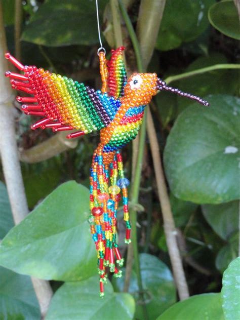 Hummingbird Beaded 3d Bird Ornament Seed Beads Glass Miyuki Czech