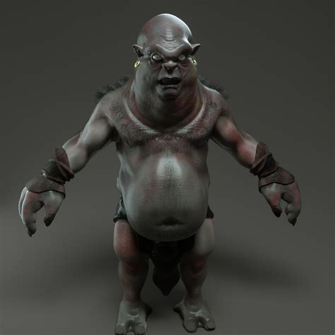 3d Model Cave Troll Vr Ar Low Poly Cgtrader