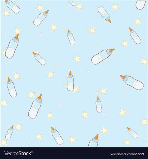 Baby Bottles Background Royalty Free Vector Image