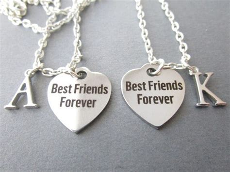 Items Similar To 2 Best Friends Forever Initial Necklaces Best Friend