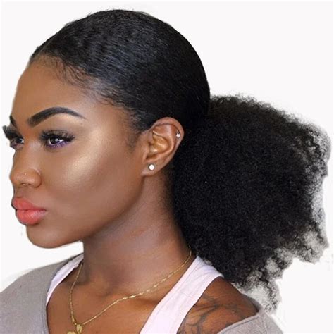 B C Afro Kinky Curly Hair Ponytails Natural Human Hair G Piece