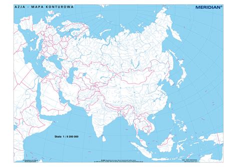 Azja Mapa Konturowa Panstwa I Stolice | Mapa