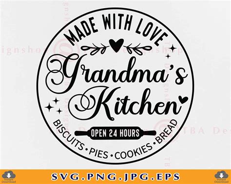 Grandmas Kitchen Svg Grandmas Kitchen Sign Svg Kitchen Etsy Australia