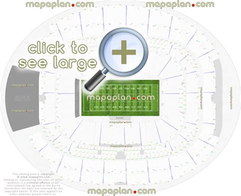 Allegiant Stadium Seat And Row Numbers Detailed Seating Chart Las Vegas