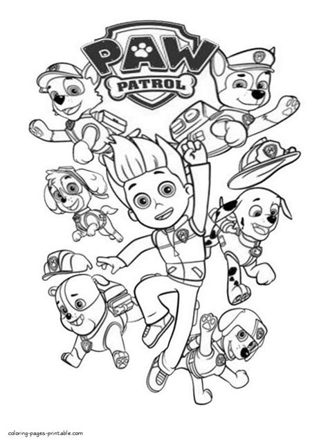 All free coloring pages online at here. Free printable Paw Patrol coloring pages || COLORING-PAGES ...