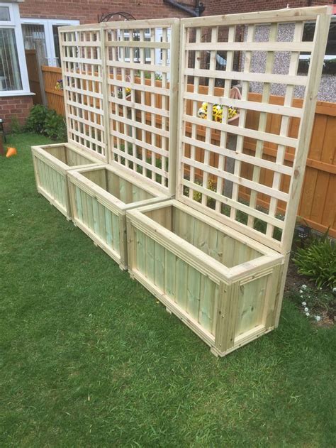 Wooden Planters And Trellishot Tub Screen Delivery Included Depends On