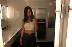 instagram boobs kardashian kourtney top celebrity through their disick scott bathroom celebs poses nyc ex trip happy selfie shot show