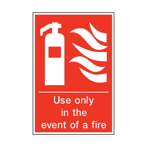 Use Only In The Event Of Fire Sticker Safety Uk