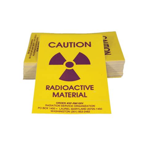 Caution Radioactive Material Label Gms Australia Pty Ltd