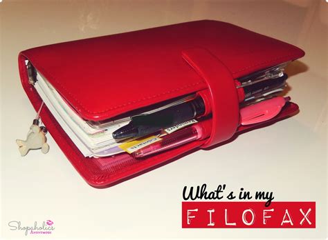 Whats In My Filofax Day Planner Shopaholics Anonymous Blog