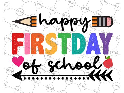 Happy First Day Of School Svg School Quote Cut Files Back To School
