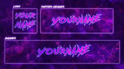 Youtube Banner Template Purple In 2020 Youtube Banners Banner