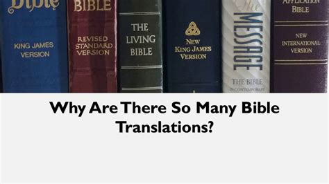 Why Are There So Many Bible Translations Youtube