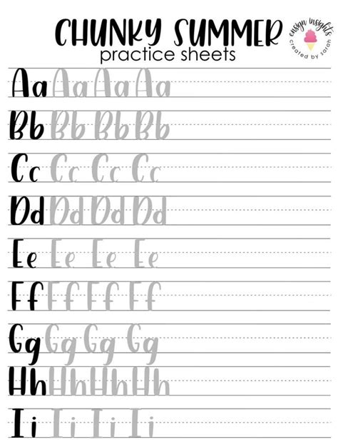 Uppercase Alphabet Brush Lettering Worksheets Printables Etsy Artofit