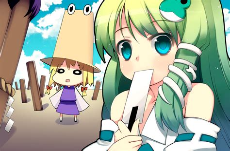 Kochiya Sanae Moriya Suwako And Pyonta Touhou Drawn By Akinosora