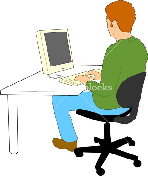 Man Typing Computer Royalty Free Stock Image Storyblocks