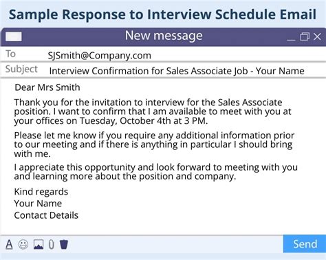 How To Reply Interview Invitation Confirmation Email Printable Templates