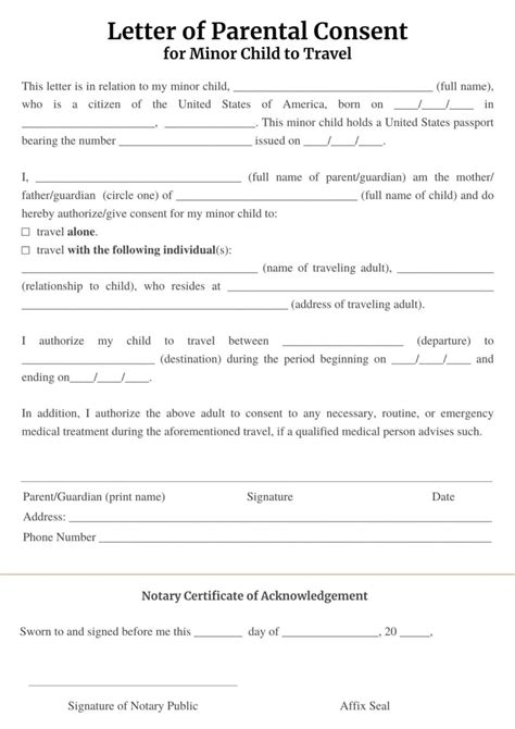 What You Need To Know About Child Travel Consent Forms Free Template