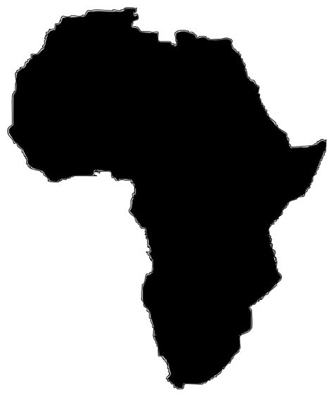 Black Map Illustration Africa Map Africa Transparent Background Png
