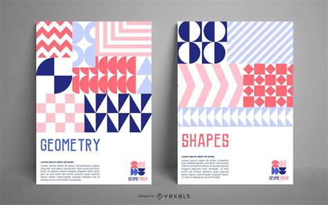 Geometric Shapes Poster Template Vector Download