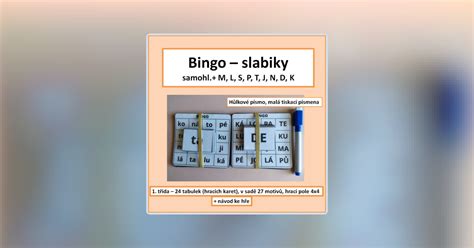 Produkt Bingo Slabiky Samohl M L S P T J N D K