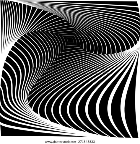 Design Monochrome Twirl Movement Illusion Background Stock Vector