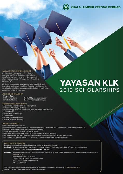 Latest updates on yayasan tnb scholarship. Yayasan KLK Scholarship - Kuala Lumpur Kepong Berhad | KLK ...