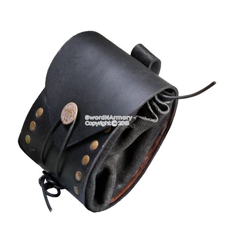 Medieval Renaissance Fair Costume Leather Belt Pouch Sachet Bag Pirate