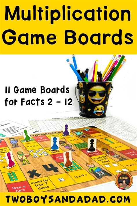 Multiplication Game Boards For Tables 2 To 12 Kids Edition