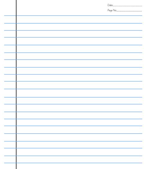 Wide Lined Paper Printable