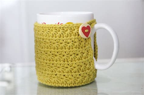 Star Stitch Cup Coaster Cozy | Crochet mug cozy, Star stitch, Cup cozy