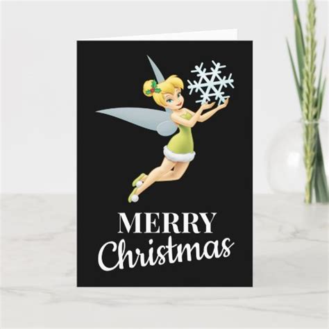 Tinkerbell Christmas Snowflake Holiday Card