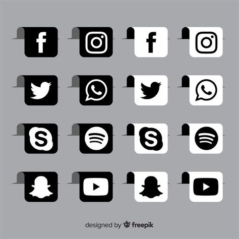 Download Black Social Media Logo Pack For Free Social Media Logos