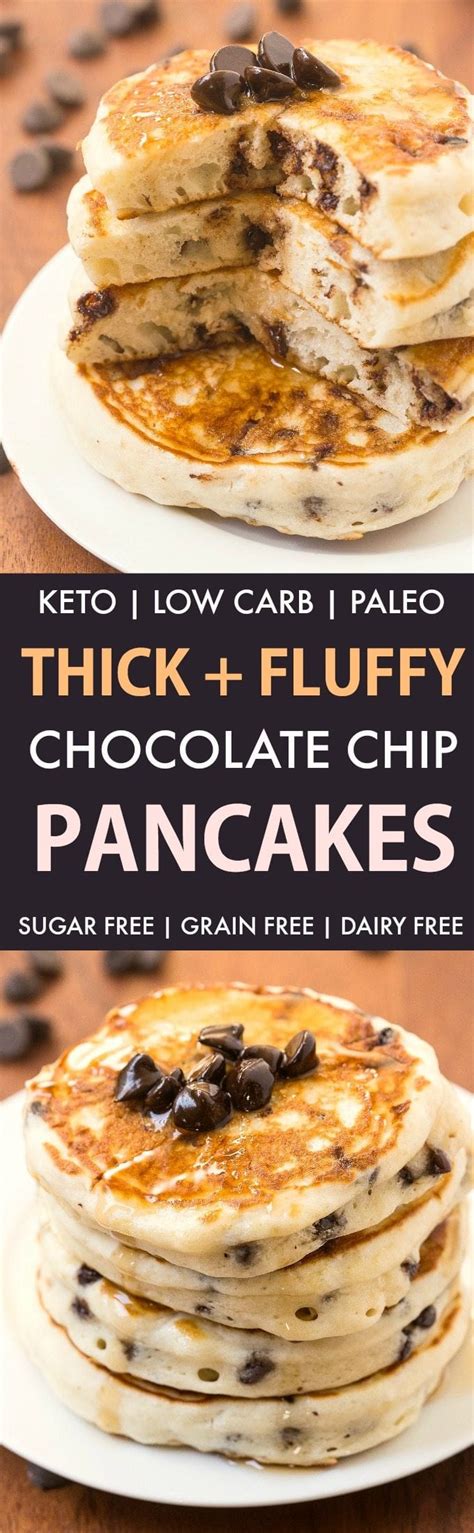 So, why is it especially awesome that these scallops are in a healthy recipe if scallops, by themselves, are already healthy, you ask? Healthy Fluffy Low Carb Chocolate Chip Pancakes - The Big ...