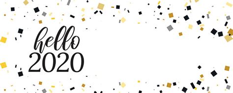 Hello 2020 New Year Design Small Personalised Banner 4ft X 2ft