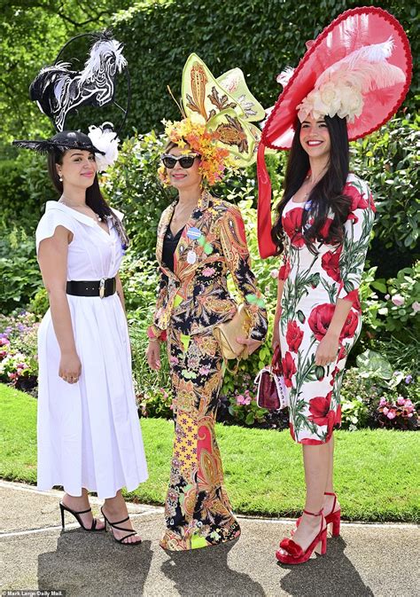 Royal Ascot Glamorous Racegoers Arrive For The First Day At Queen