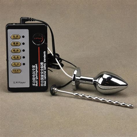 2018 new electro shock anal plug urethral sound plugs penis therapy massager stimulation urethra