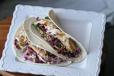 Grilled Fish Soft Tacos With Baja Cream Sauce
