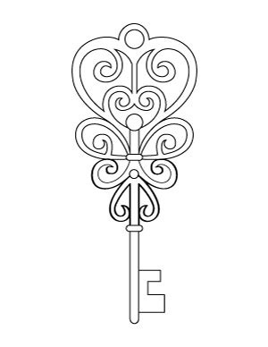 A skeleton key (also known in north america as a passkey) is a type of master key in which the serrated edge has been removed in such a way that it can open numerous locks, most commonly the warded lock. Free Printable Valentine Coloring Pages