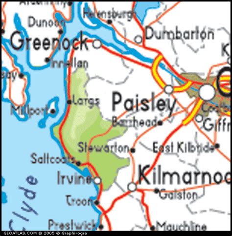 Map Of Scotland North Ayrshire Uk Map Uk Atlas