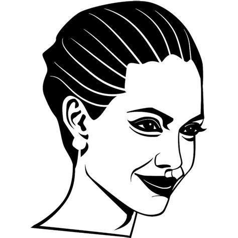 Angelina Jolie Vector Image By Vectorportal Celebrity Vector I