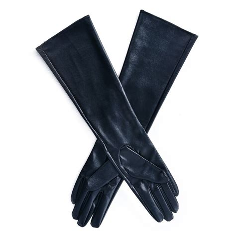 Women S Faux Leather Elbow Gloves Winter Long Glo Grandado