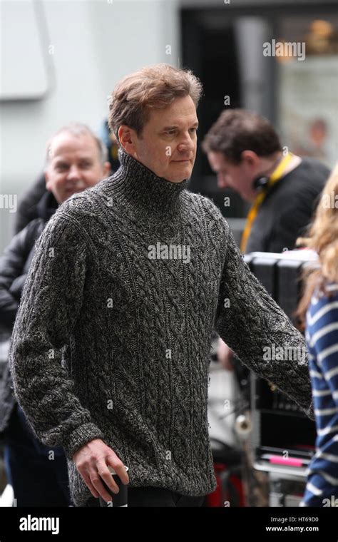 Colin Firth Filming Love Actually For Comic Relief At The Bbc In London Th Mar Stock