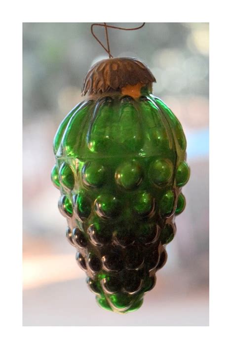 Glass Kugel Grape Shape Glass Ball Christmas Tree Ornament Vintage